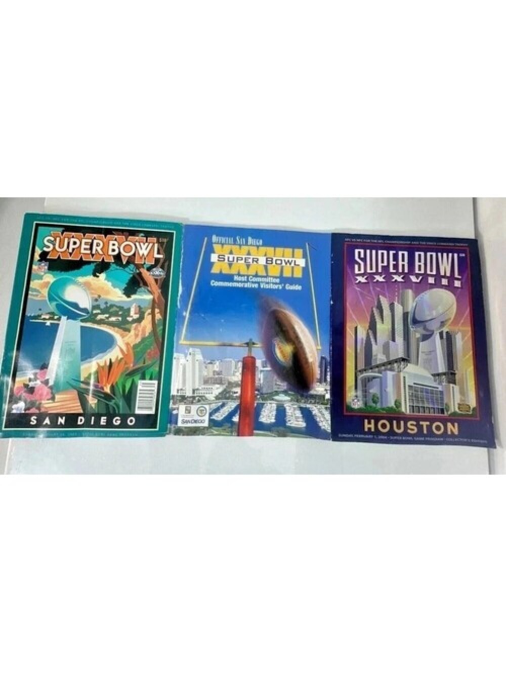 Super Bowl 37 38 Official Game Program Lot XXXVII XXXVIII Tom Brady New England